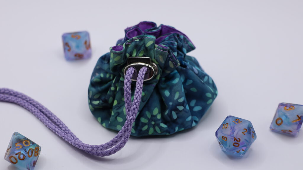 Teal Purple Dice Bag - Small