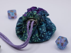 Teal Purple Dice Bag - Small