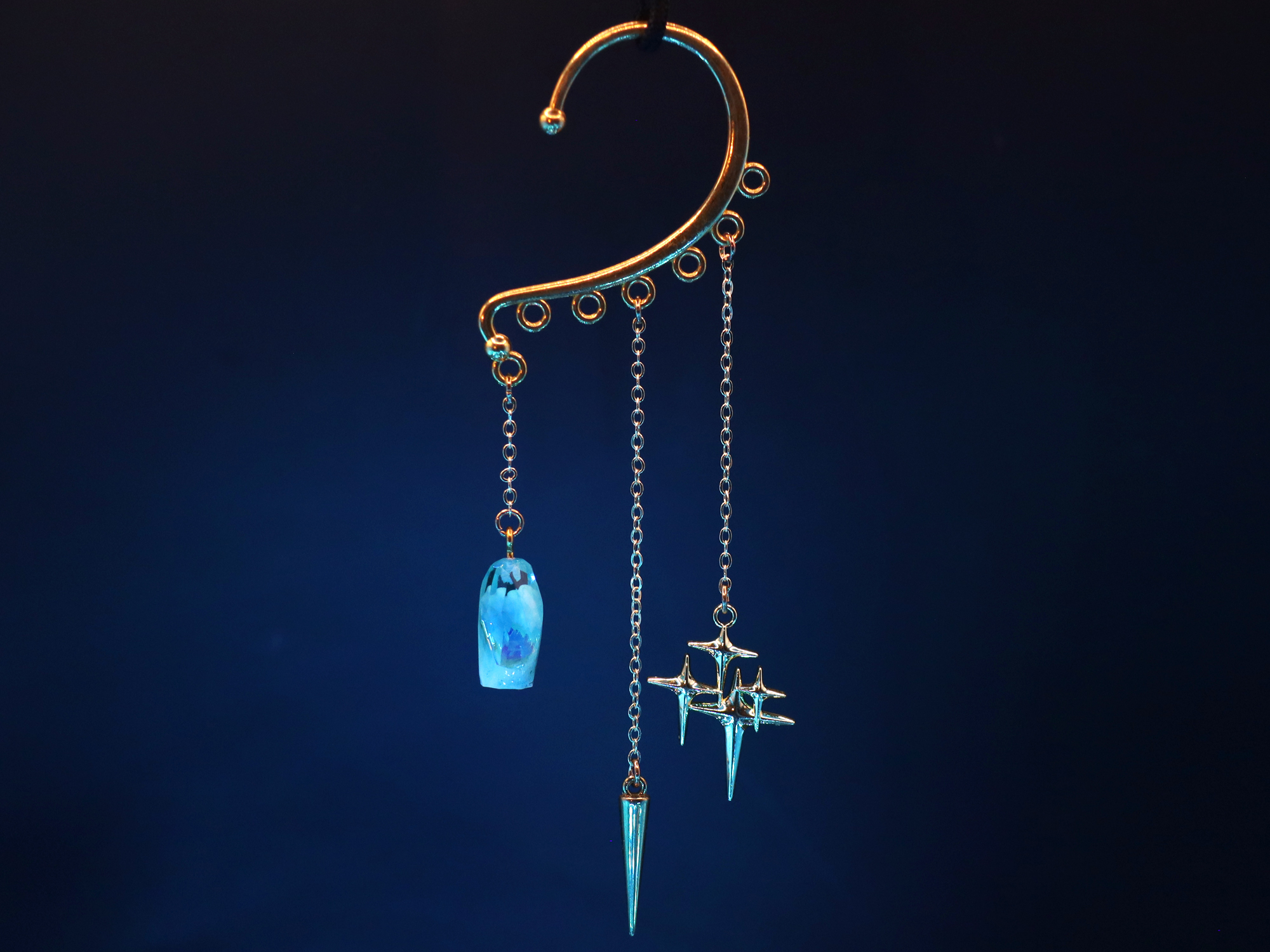 Ear Cuff Decorations: Crystal, Cone, and Stars