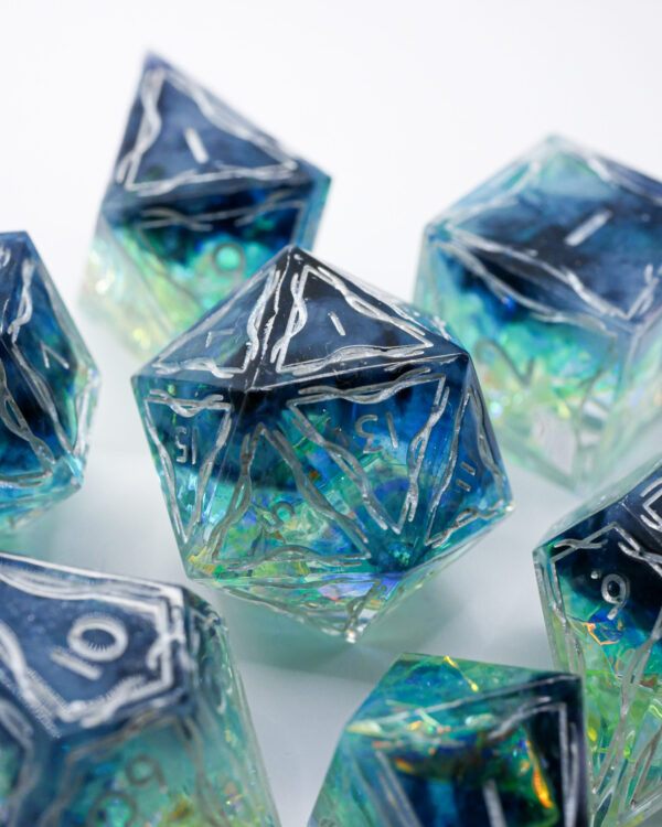 Elven Dice Set - Prismatic Compass (2) Elven Dice - Prismatic Compass