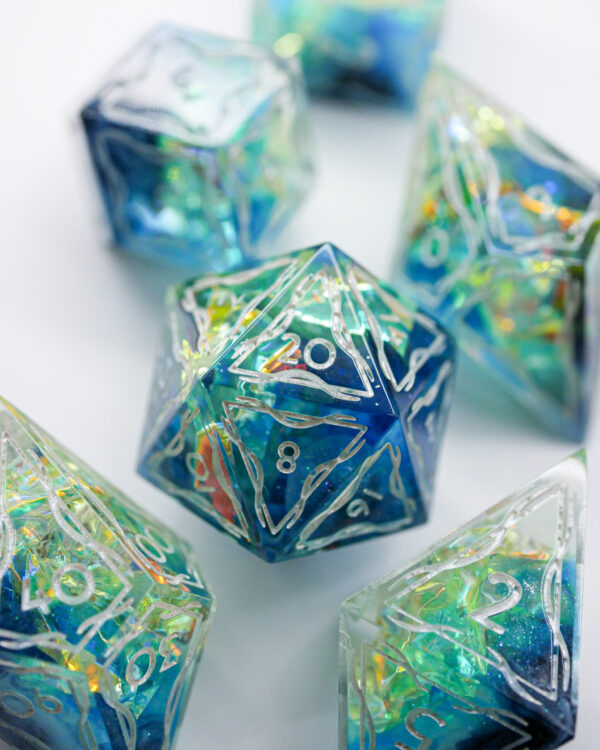 Elven Dice Set - Prismatic Compass (8) Elven Dice - Prismatic Compass
