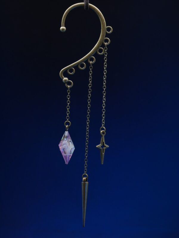 Ear Cuff D10 Bronze - Pink Mylar Small