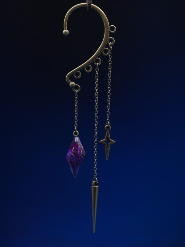 Ear Cuff D10 Bronze - Purple