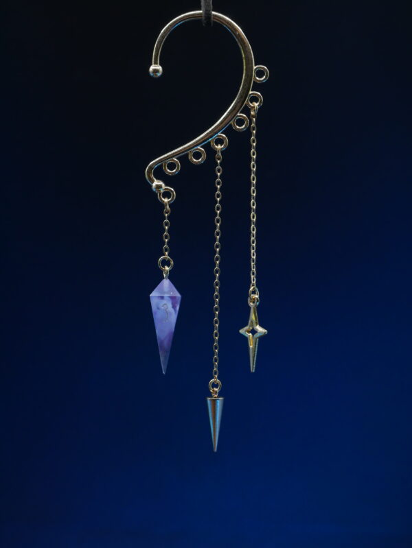 Ear Cuff D4 KC Gold - Blue Purple Matte