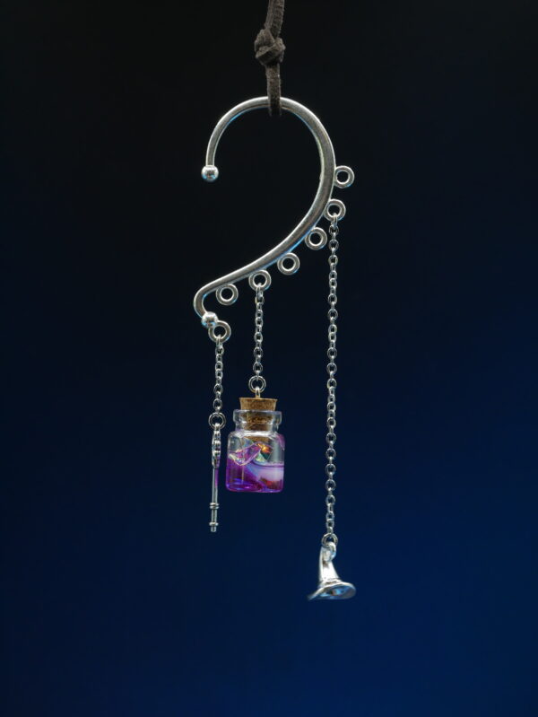 Ear Cuff Potion Silver - Purple Mylar