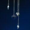 Ear Cuff Pumpkin Silver - Dark Blue