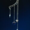 Ear Cuff Pumpkin Silver - Dark Blue
