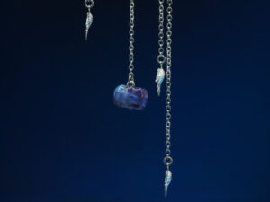 Ear Cuff Pumpkin Silver - Purple