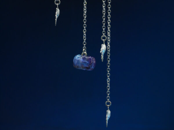 Ear Cuff Pumpkin Silver - Purple