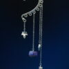 Ear Cuff Pumpkin Silver - Purple Matte (2) Ear Cuff Pumpkin Silver - Purple Matte