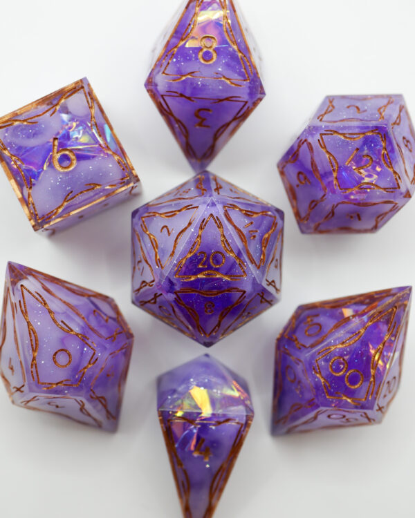 Elven Dice Set - Lavender Sprite (1) Elven Dice - Lavender Sprite