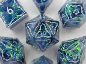 Elven Dice Set - Midnight Tempest (1) Elven Dice - Midnight Tempest