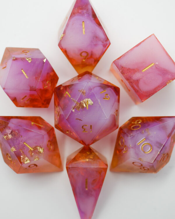 Dice Set - Sonnet Sunset (2) Dice - Sunset Sonnet