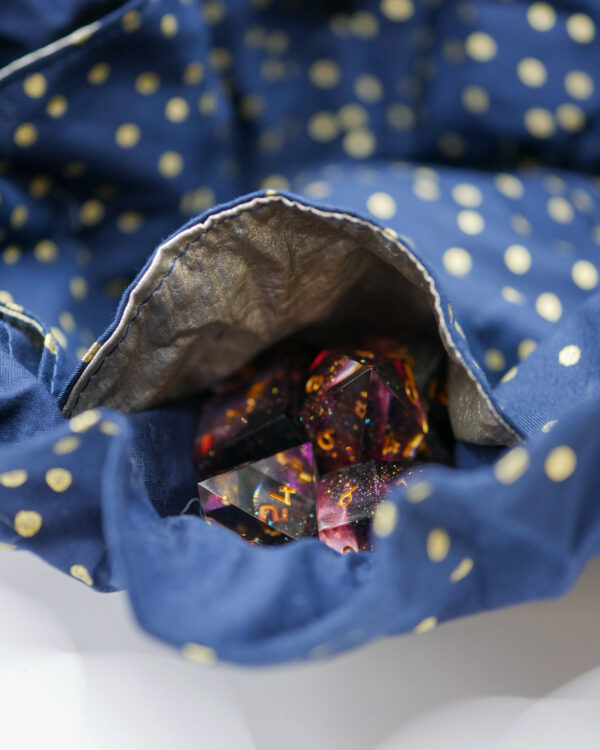 Dots + Blue - Dice Bag L