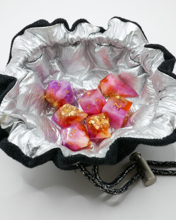 Glitter Black - Dice Bag S