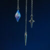 Ear Cuff D10 Silver - Blue Red Small
