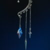 Ear Cuff D10 Silver - Blue Red