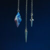 Ear Cuff D10 Silver - Blue Red