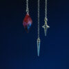 Ear Cuff D10 Silver - Red