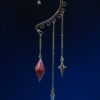 JUL-D10-05-M Ear Cuff D10 KC Gold - White Red Matte.JPG Ear Cuff D10 KC Gold - White Red Matte