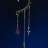 Ear Cuff D10 KC Gold - Gold Red Small