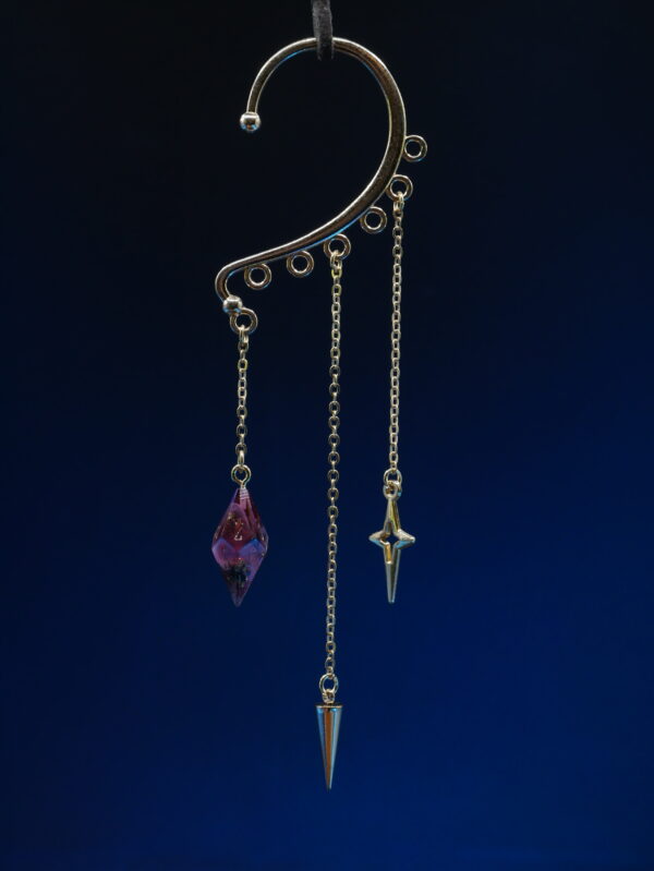 Ear Cuff D10 KC Gold - Gold Red Small