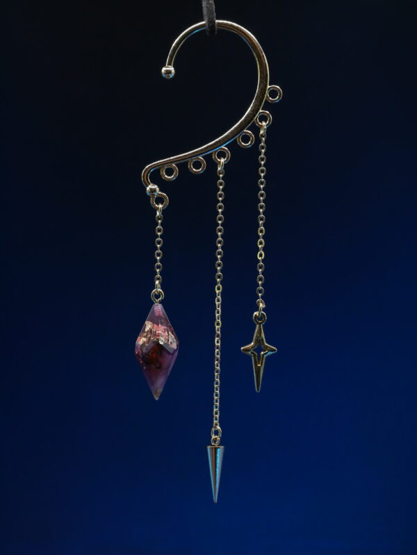 Ear Cuff D10 KC Gold - Gold Red