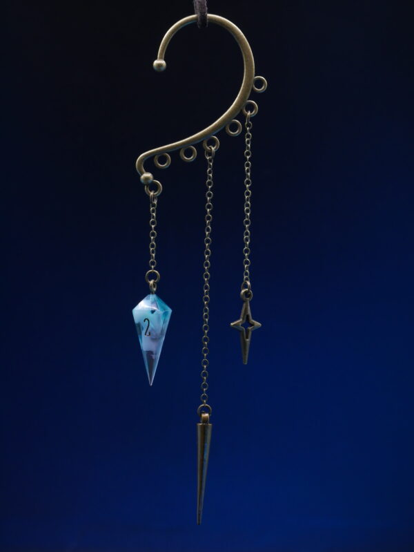 Ear Cuff D4 Bronze - Blue Pink