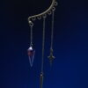 Ear Cuff D4 Bronze - Blue Red