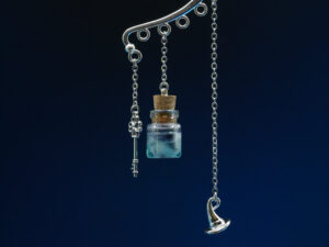 Ear Cuff Potion Silver - Stormy Blue