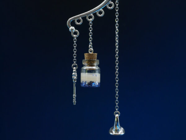 Ear Cuff Potion Silver - Cream Blue