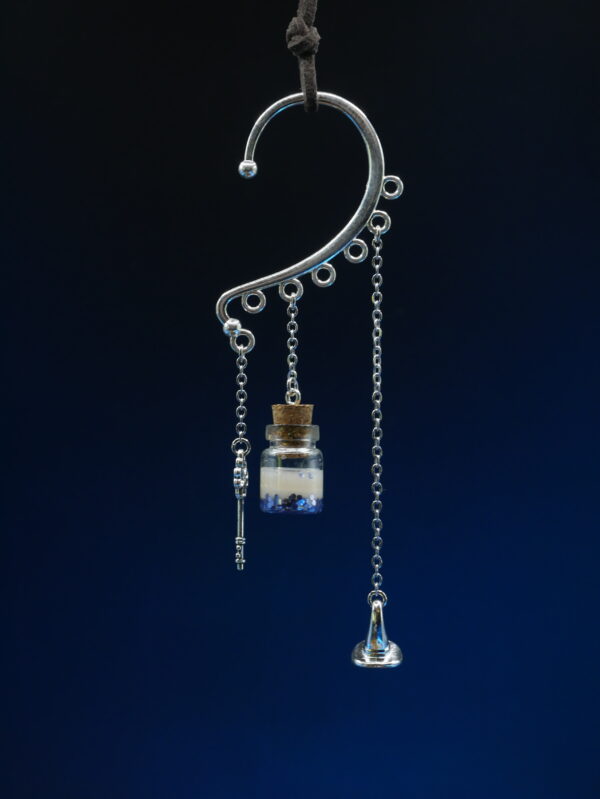 Ear Cuff Potion Silver - Cream Blue
