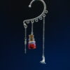 Ear Cuff Potion Silver - Red