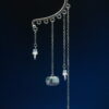 JUL-PUMP-01 Ear Cuff Pumpkin Silver - Blue Pink Ear Cuff Pumpkin Silver - Blue Pink