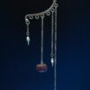 Ear Cuff Pumpkin Silver - Blue Red Matte