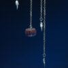 Ear Cuff Pumpkin Silver - Blue Red Matte