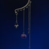Ear Cuff Pumpkin Bronze - Blue Red