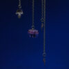 Ear Cuff Pumpkin Bronze - Blue Red