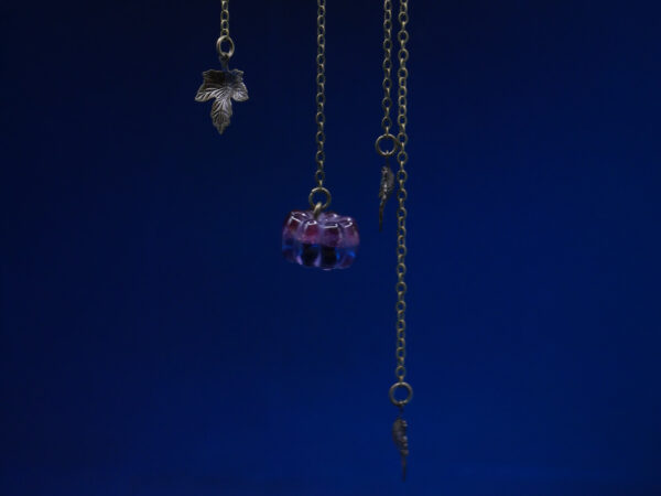 Ear Cuff Pumpkin Bronze - Blue Red