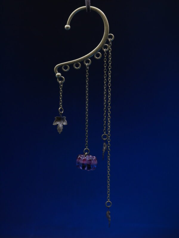 Ear Cuff Pumpkin Bronze - Blue Red